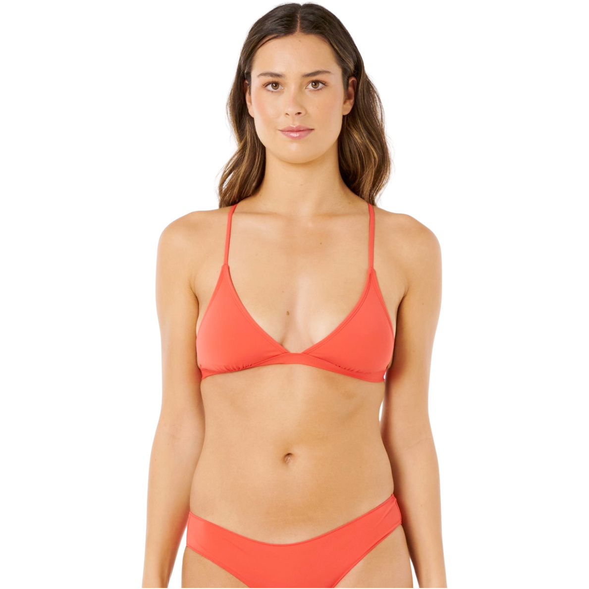 2026 Rip Curl Womens Classic Surf Crossback Triangle Bikini Top 0AFWSW - Red